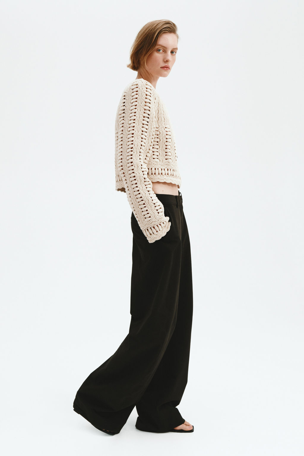 Chaqueta de algod?n efecto crochet - H&m фото 7