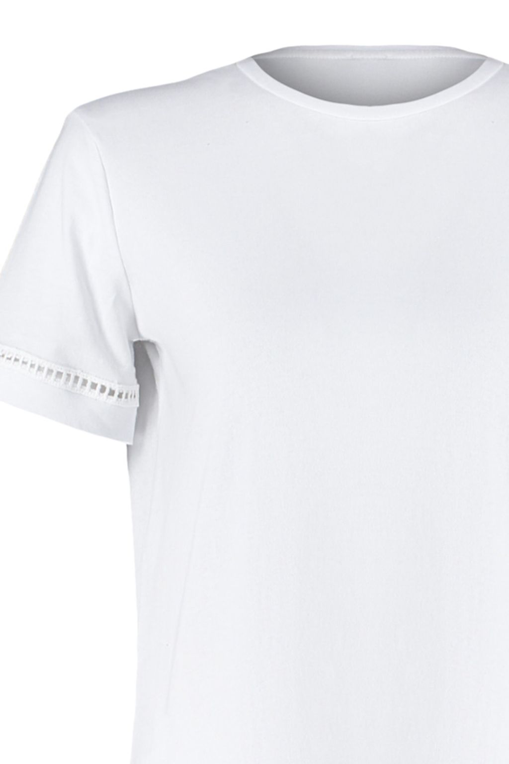 TRENDYOLMILLA Beyaz %100 Pamuk Isleme Detayl? Basic Bisiklet Yaka Orme T-Shirt TWOSS23TS00012 фото 7