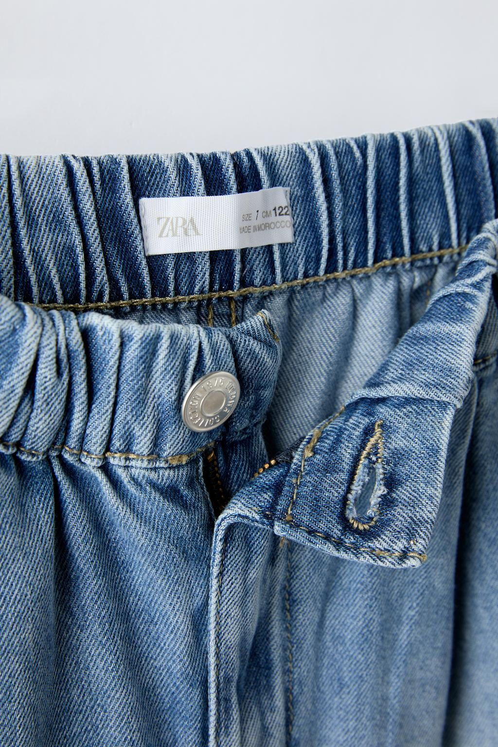 FLOWING DENIM BERMUDA SHORTS WITH ELASTICATED WAIST - Zara фото 4