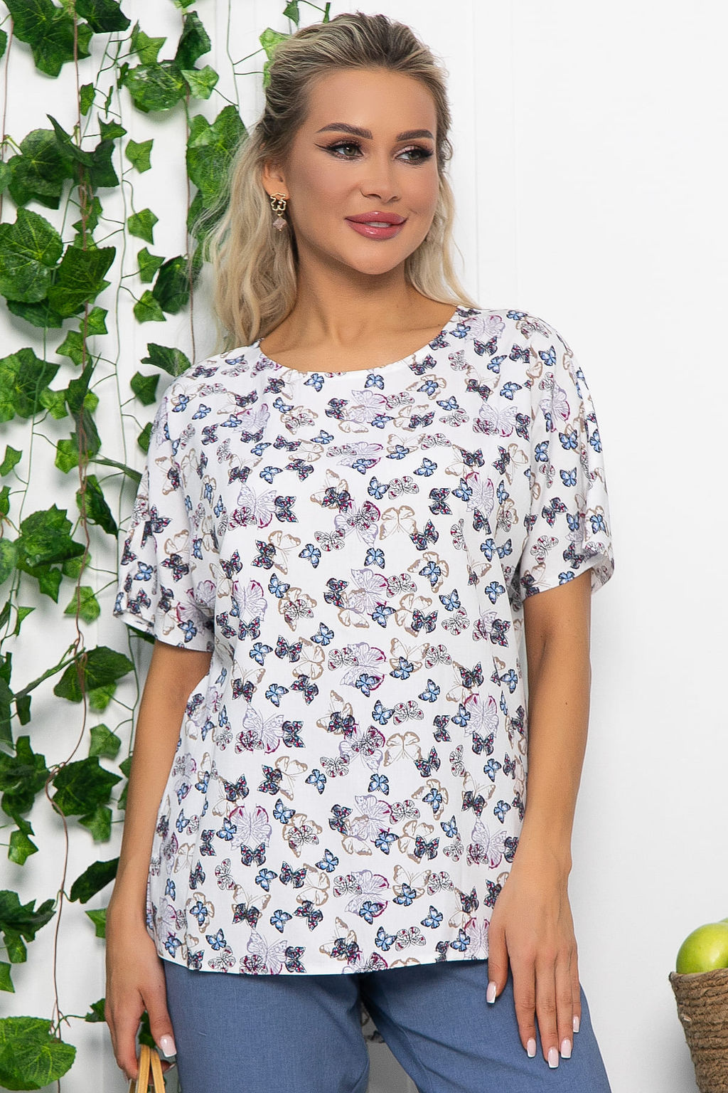 Блуза Маргоша (белая) Б13544-16М - Lt collection фото 2