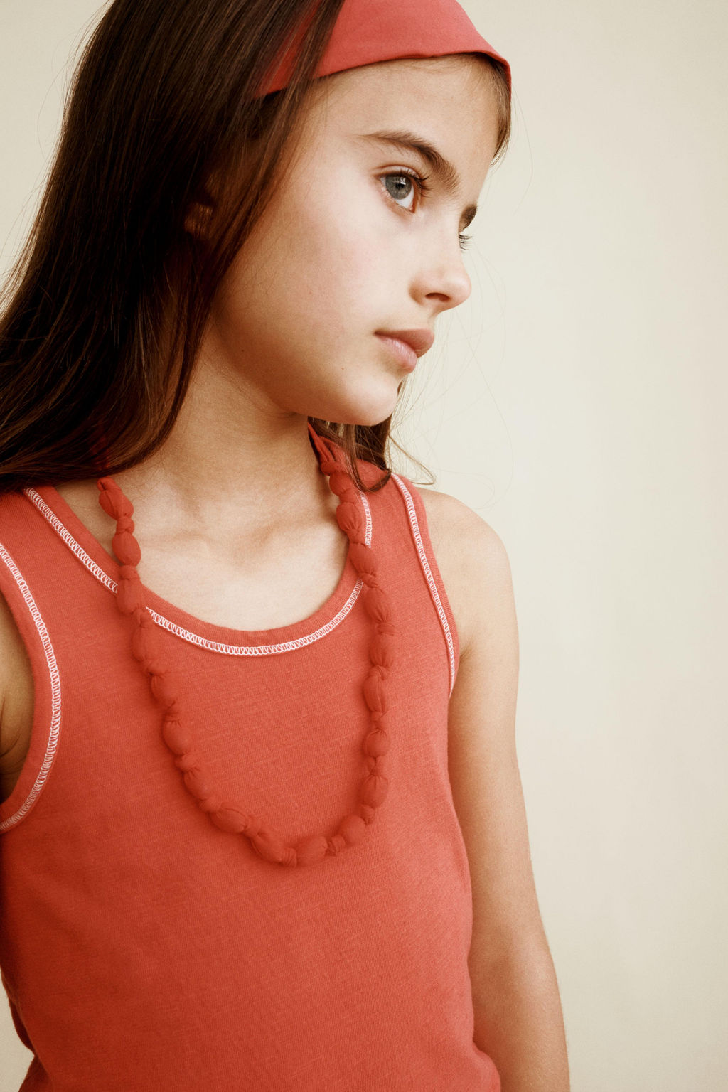 CAMISETA PESPUNTES CREATED BY CARAMEL LONDON X ZARA / Rojo