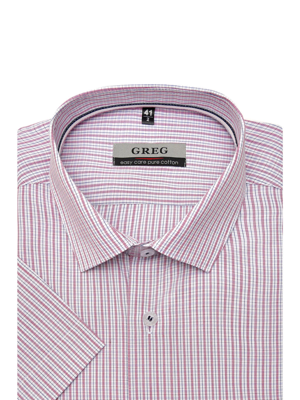 Сорочка мужская короткий рукав GREG 164/201/6136/Z/1p