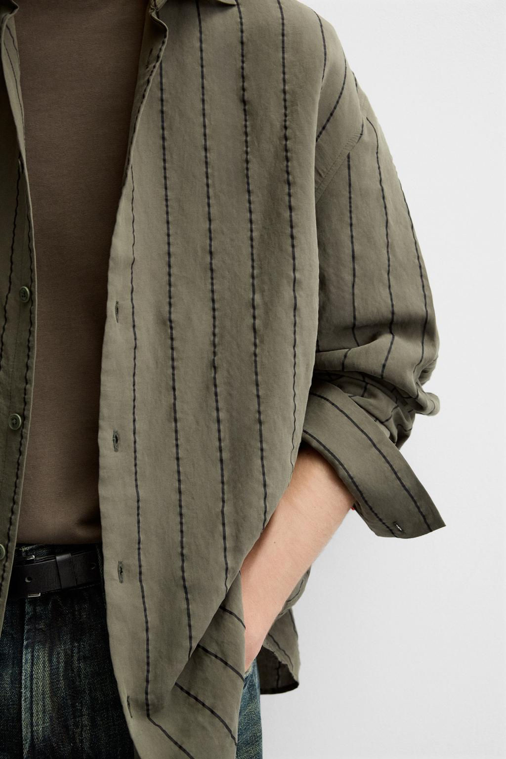 STRIPED FLOWING SHIRT - Zara фото 17