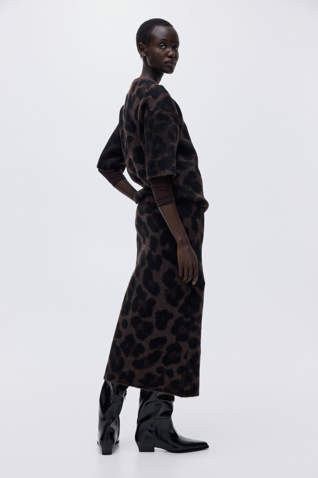 Falda en punto jacquard - H&m фото 6