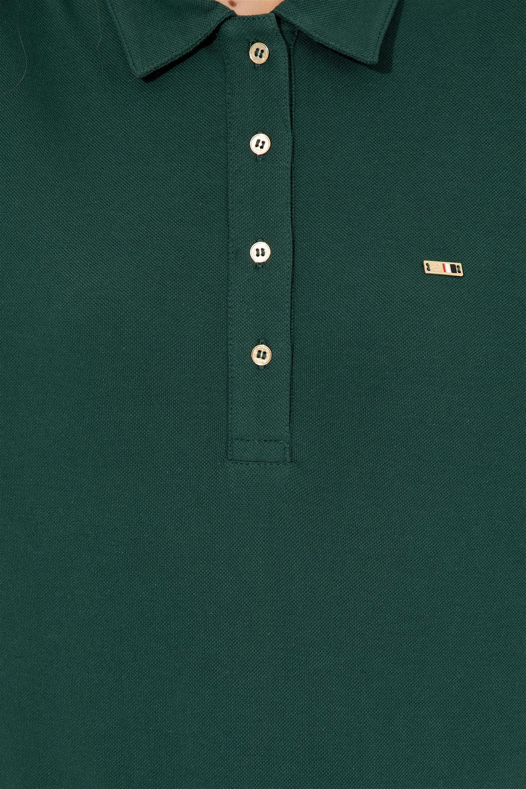 Женский зеленый свитшот с воротником-поло Неожиданная скидка в корзине - U.s. polo assn фото 6