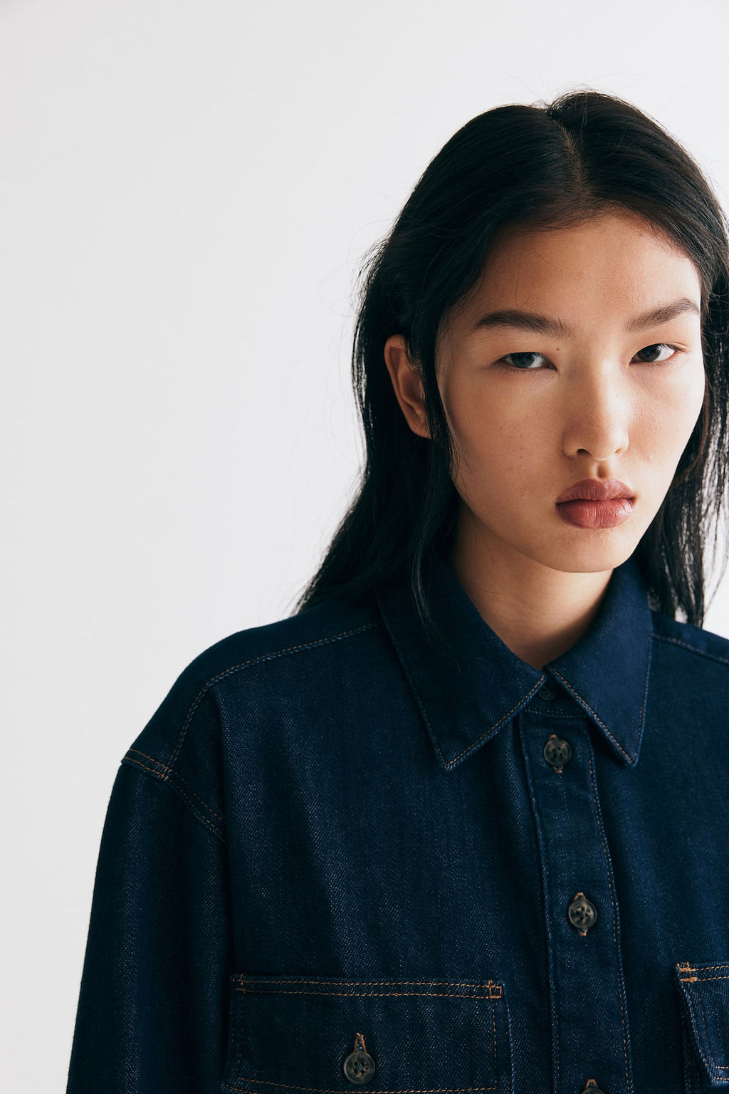 Camisa denim de corte holgado - H&m фото 4