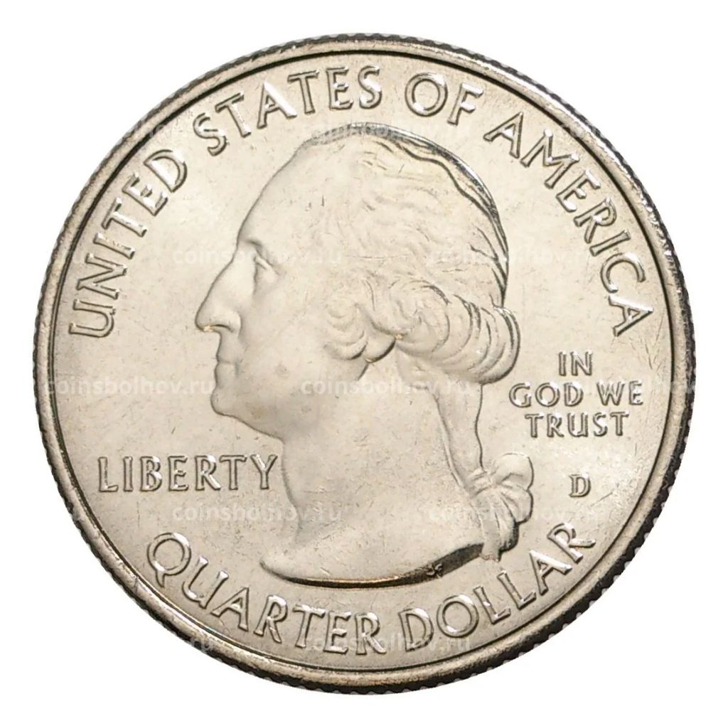 25 центов 2018 года D Национальные парки №41 Национальное побережье живописных камней