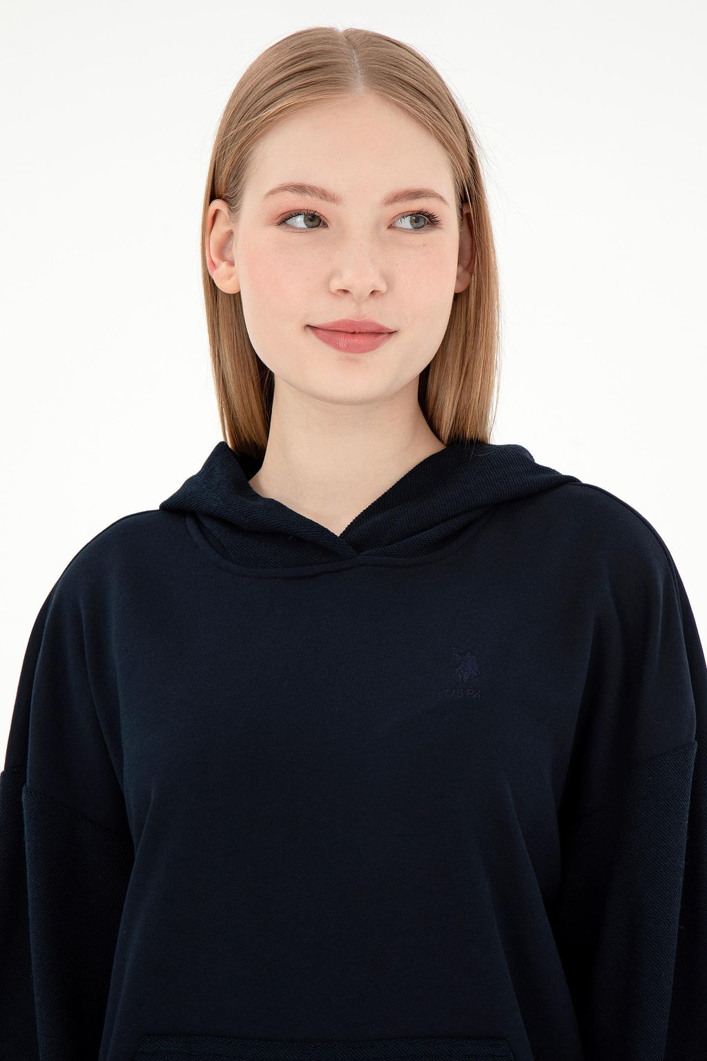 Женский темно-синий свитшот Неожиданная скидка в корзине - U.s. polo assn фото 2