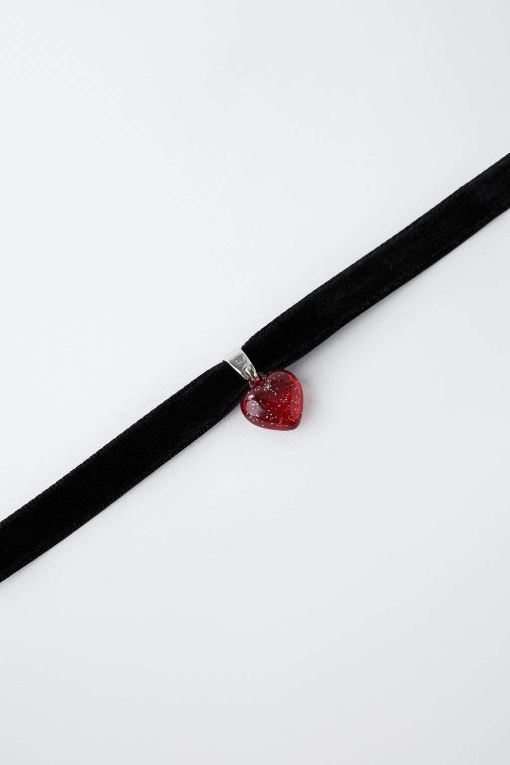 FLOCKED HEART CHOKER - Zara фото 2