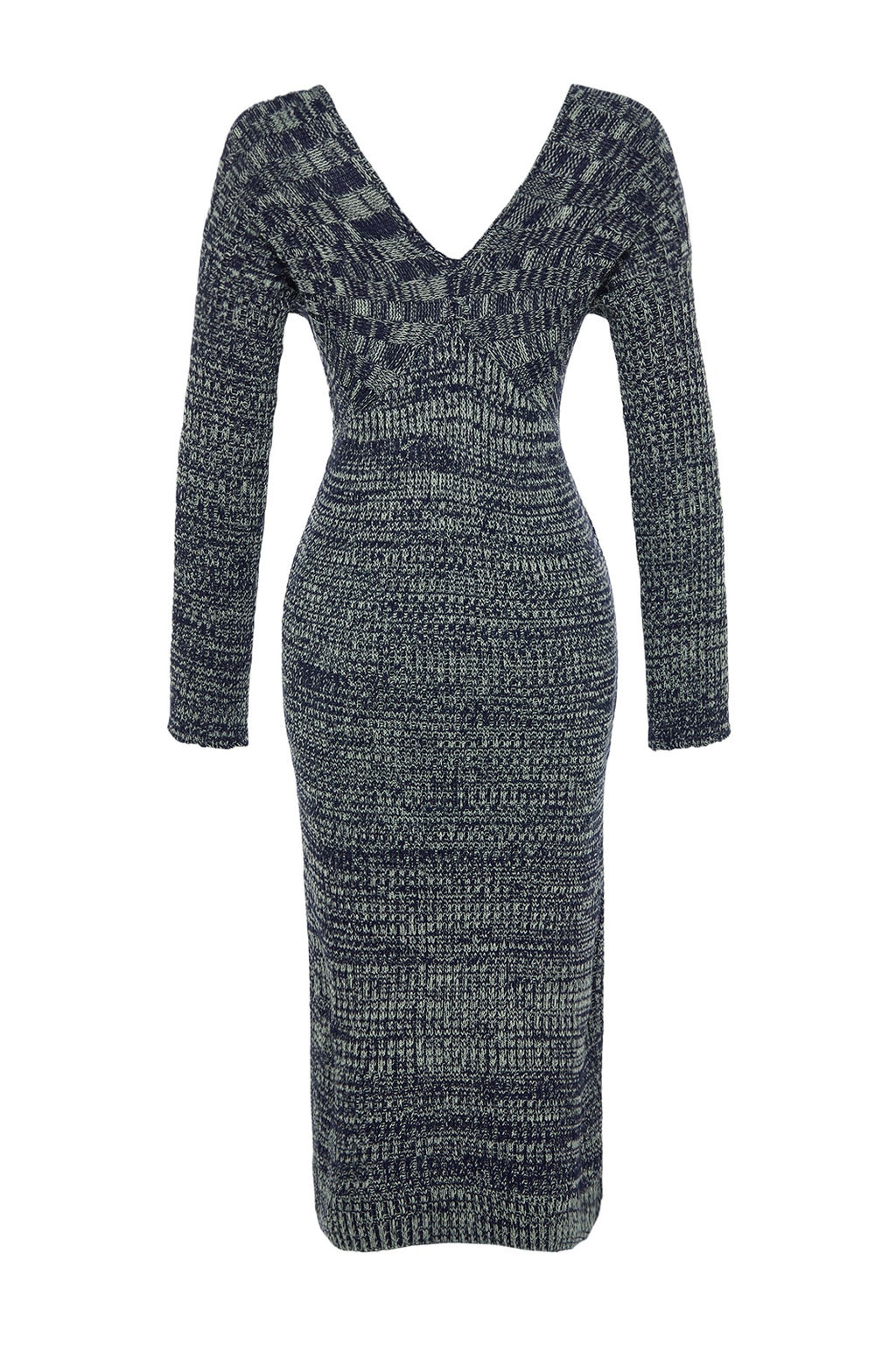 TRENDYOLMILLA Siyah Midi Triko Degrade Elbise TWOAW24EL00016 фото 15