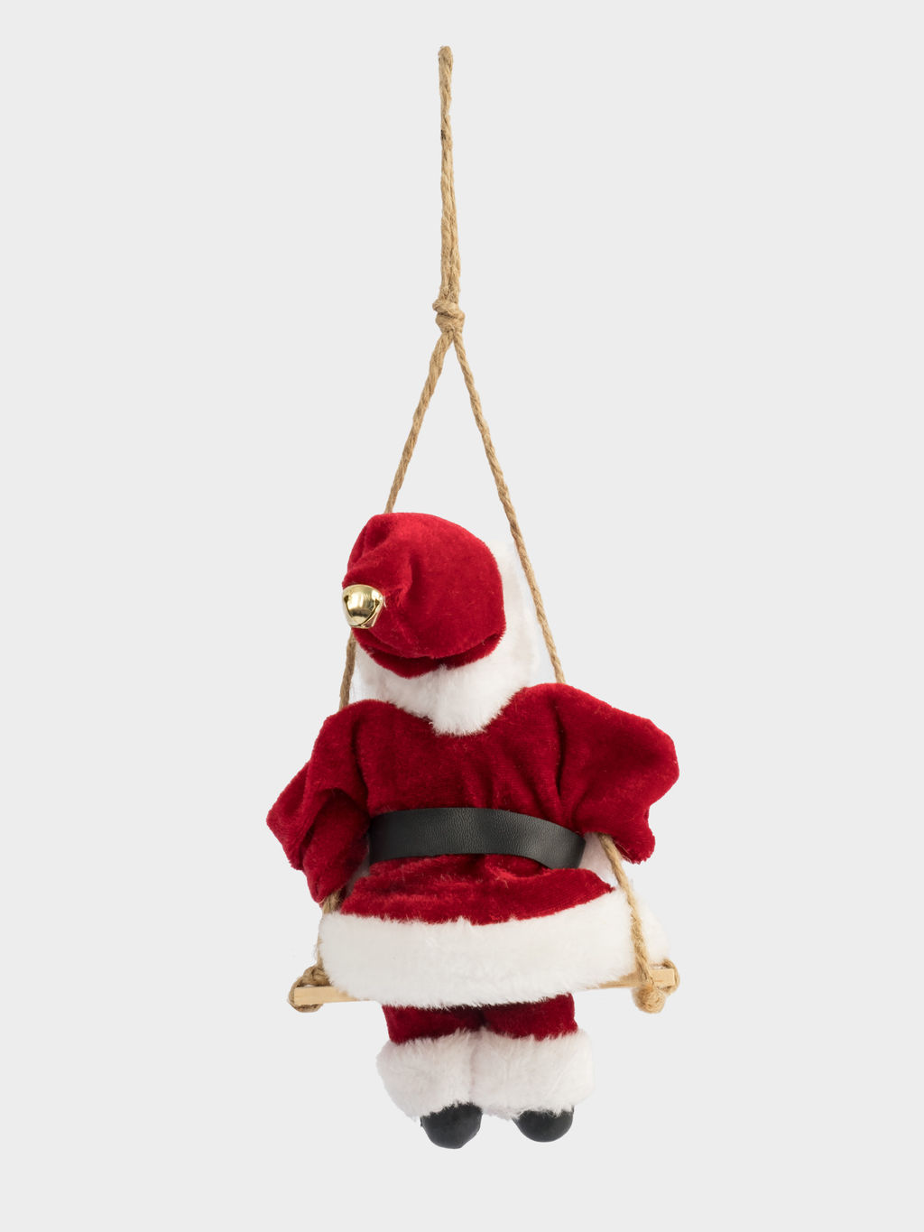 Изделие декоративное, 23 см, подвесное, полиэстер, Санта на качелях, New year - Anna lafarg фото 3