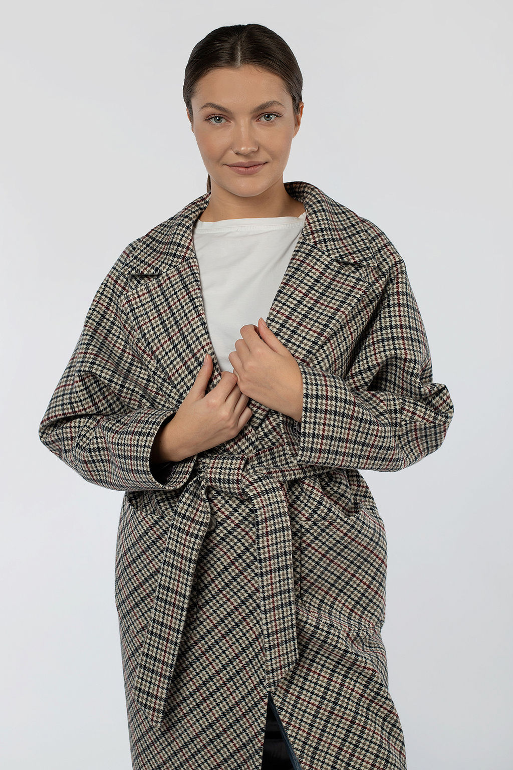 Пальто женское демисезонное (пояс) - El podio фото 6