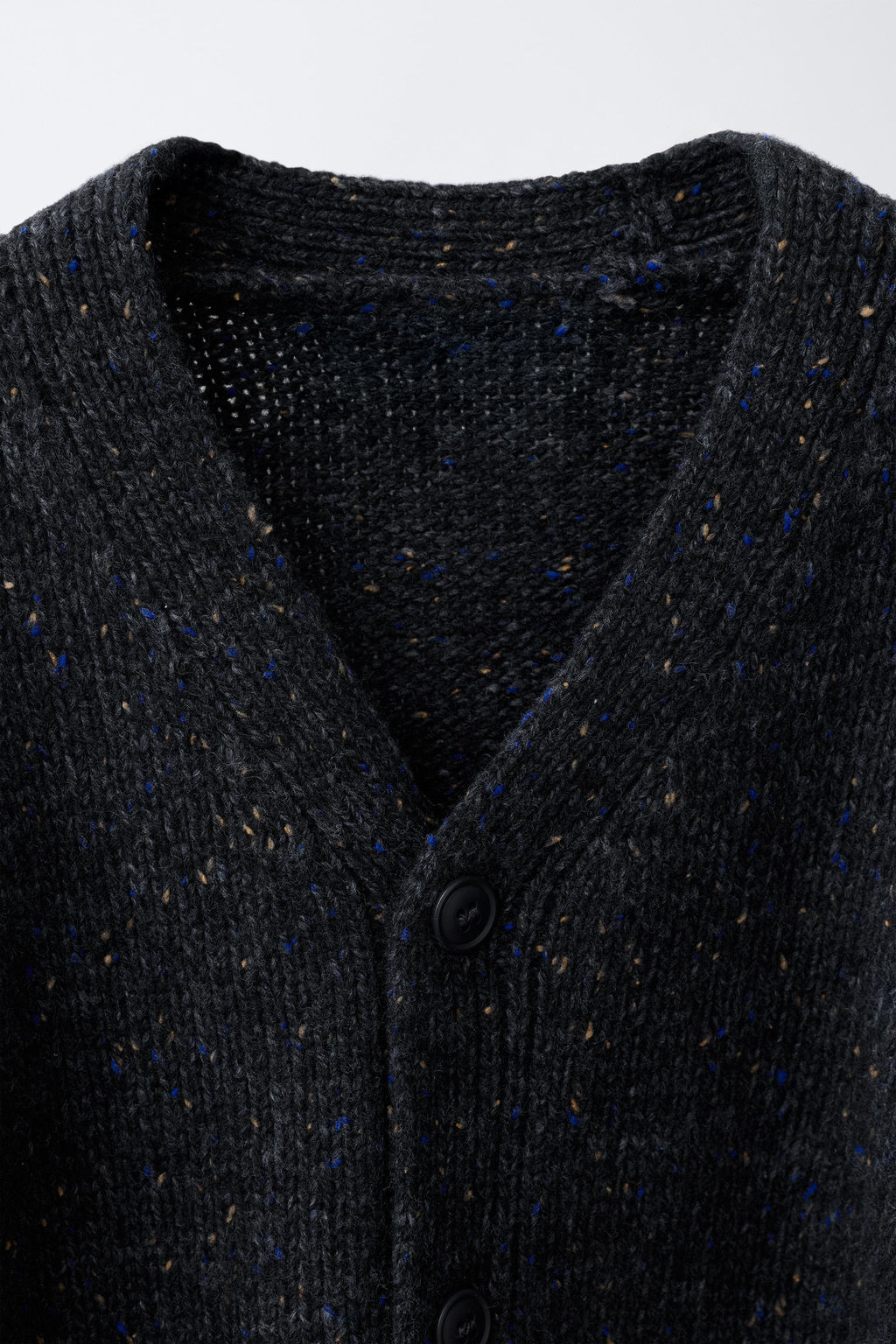 BUTTON-UP WOOL BLEND CARDIGAN