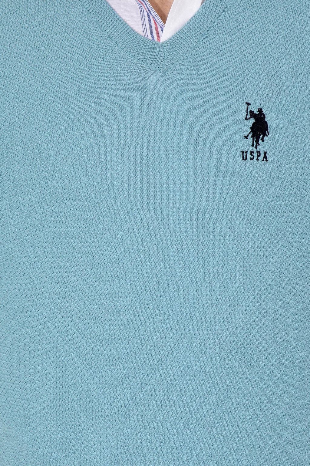U. S. Polo Assn / Мужской синий базовый свитер - U.s. polo assn фото 6