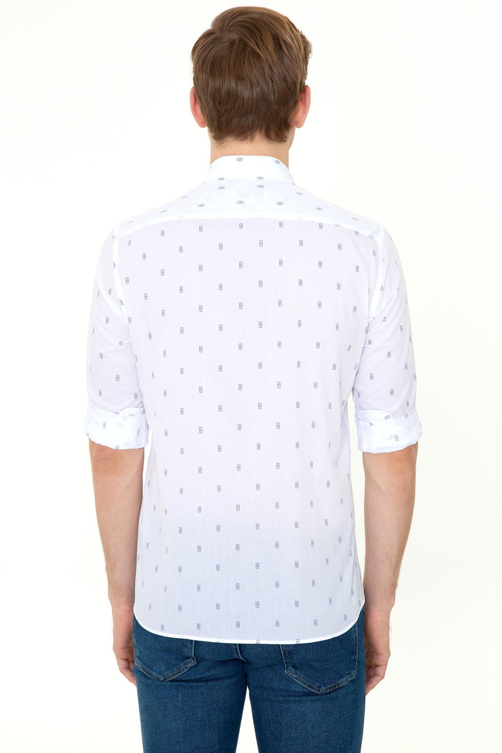U. S. Polo Assn / Мужская белая рубашка с длинным рукавом - U.s. polo assn фото 16