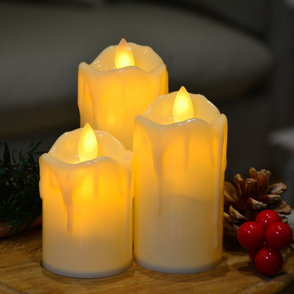 ULD-F063 WW CANDLE SET3 Фигура светодиодная Свеча на батарейках LR44 (в/к), в составе набора из 3 штук. 1 светодиод. Теплый белый свет. TM Uniel