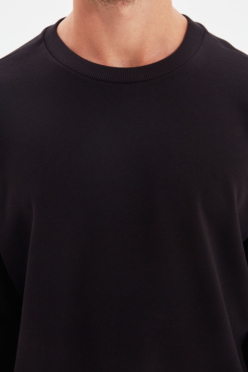 Siyah Oversize/Genis Kesim Sardonsuz Sweatshirt TMNAW22SW0612 - Trendyolmilla фото 6