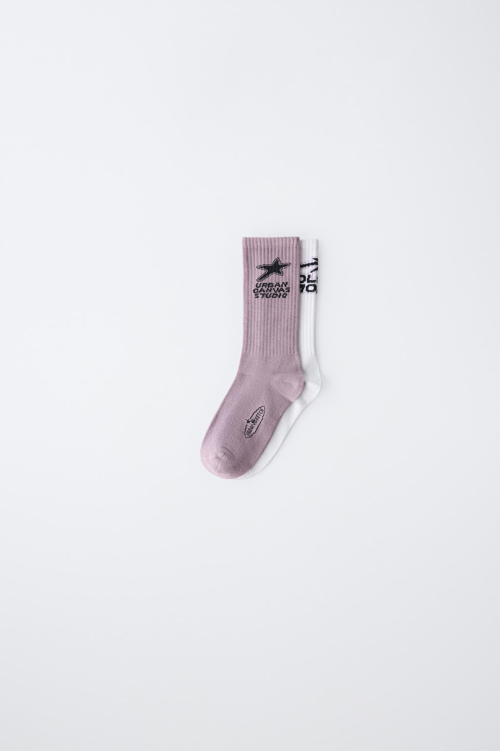 2-PACK OF LONG PRINTED SOCKS