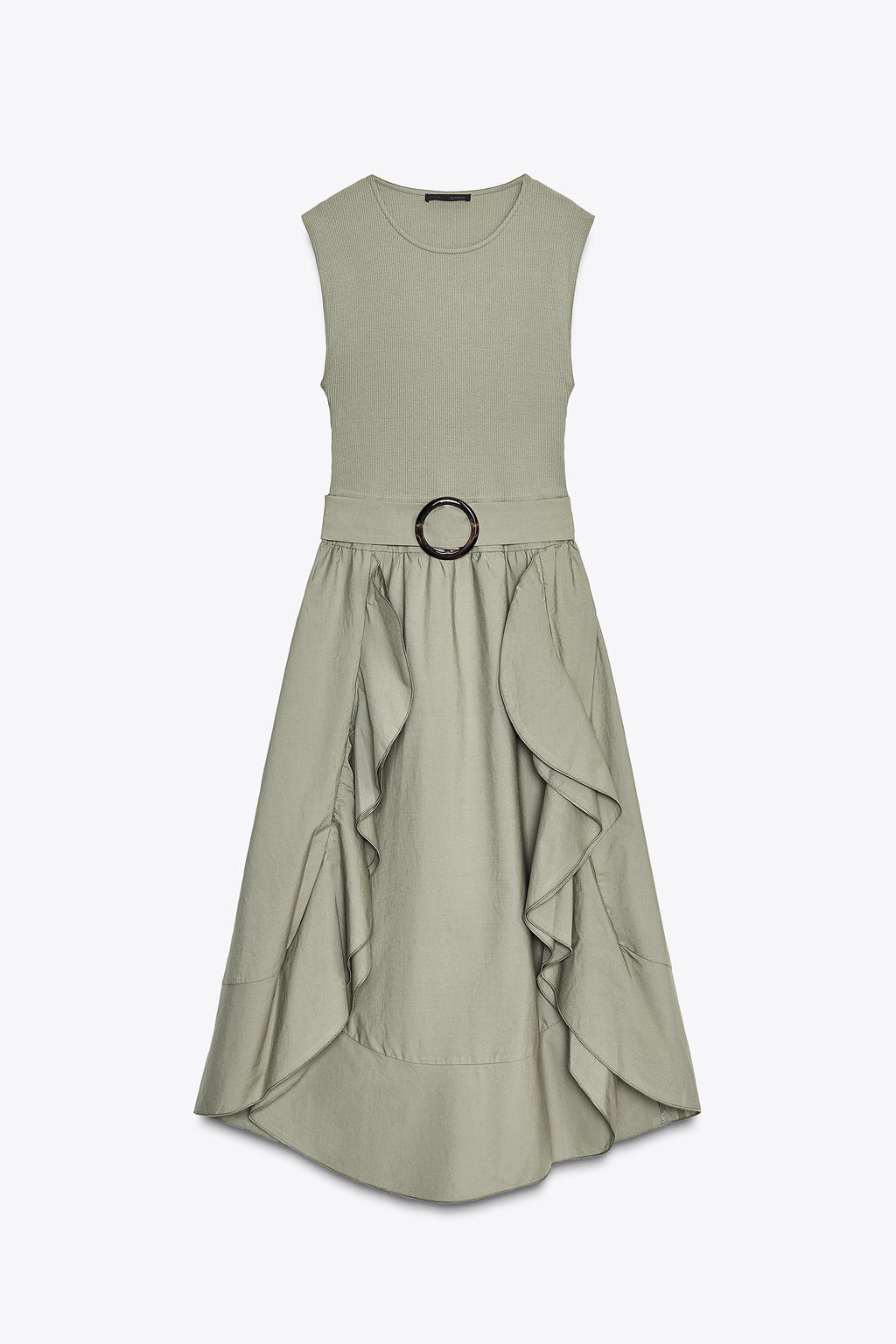 CONTRAST BELTED DRESS - Zara фото 6