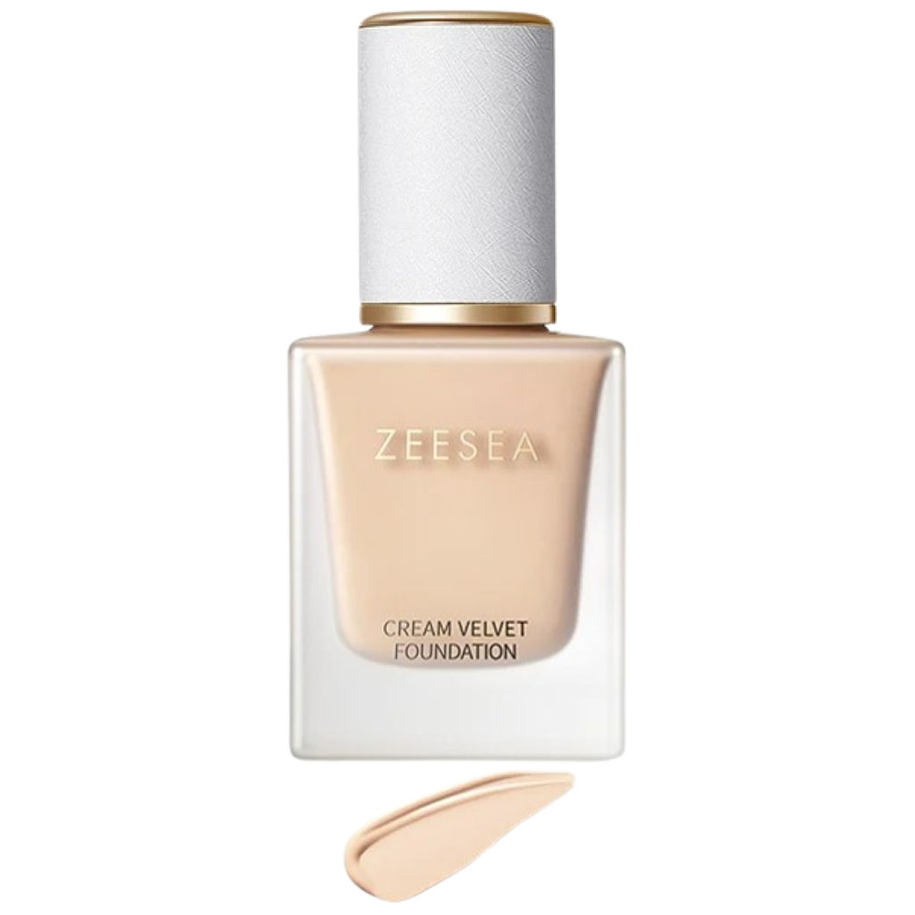 ZEESEA Тональная основа Cream Velvet Liquid Foundation тон 01 Ivory / слоновая кость, 20 г