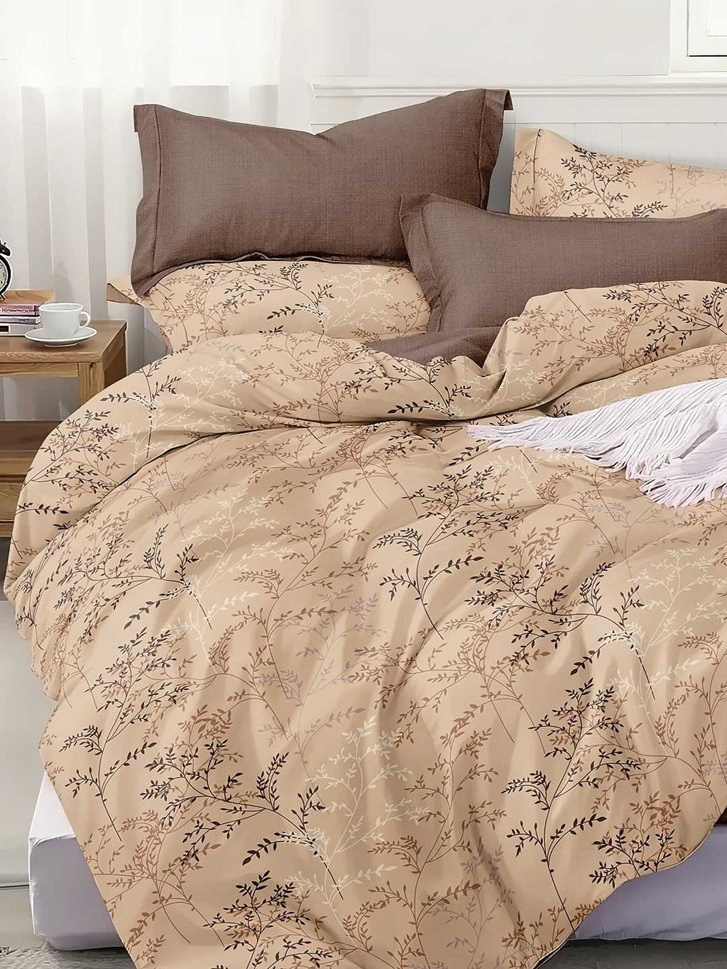 Постельное белье поплин эксклюзив на молнии - Осенняя ветвь Семейный (нав.70х70)