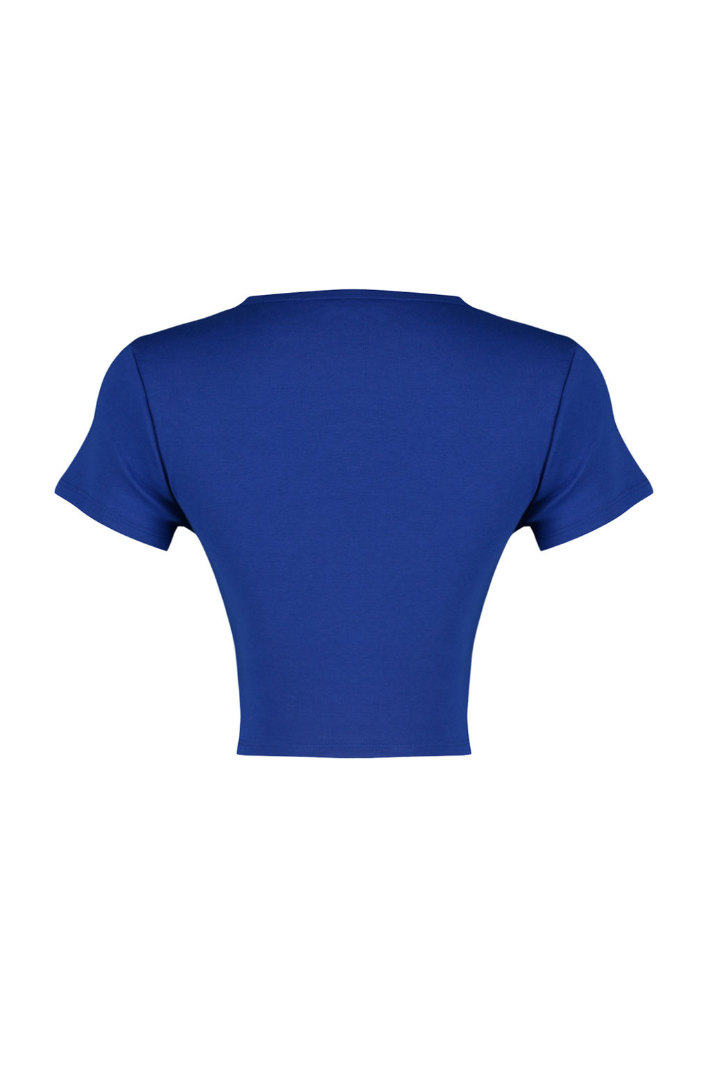 TRENDYOLMILLA Antrasit %100 Pamuk Slogan Bask?l? Fitted/Vucuda Oturan Crop Orme T-Shirt TWOSS23TS00319  фото 8