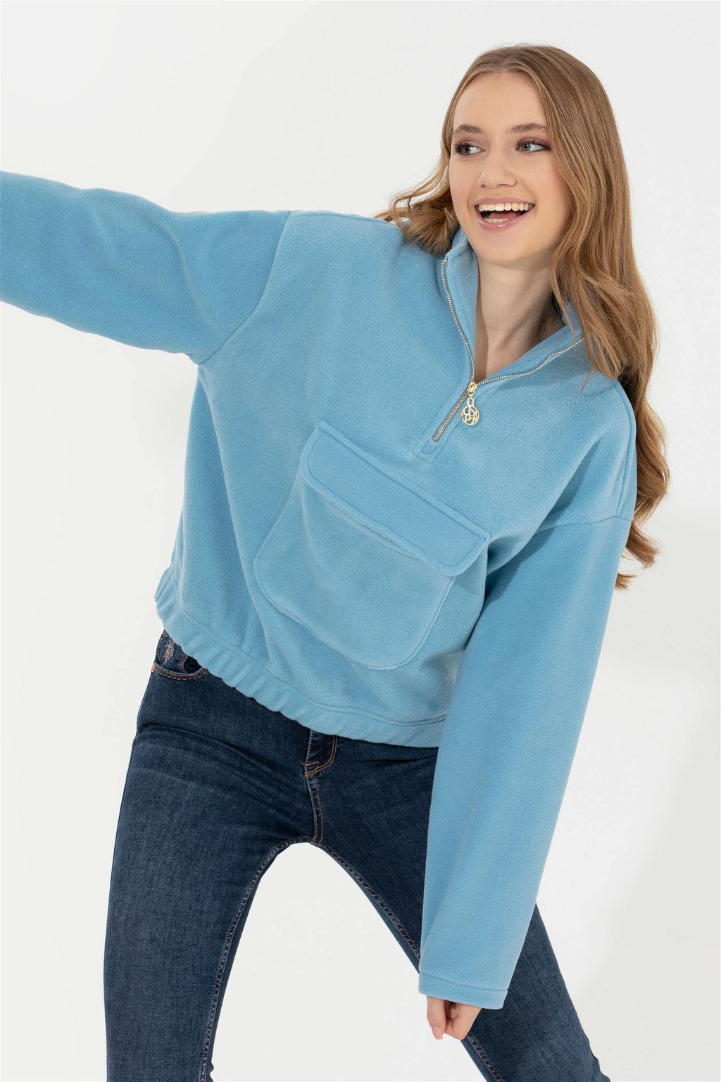 Женская синяя толстовка стоя - U.s. polo assn фото 10