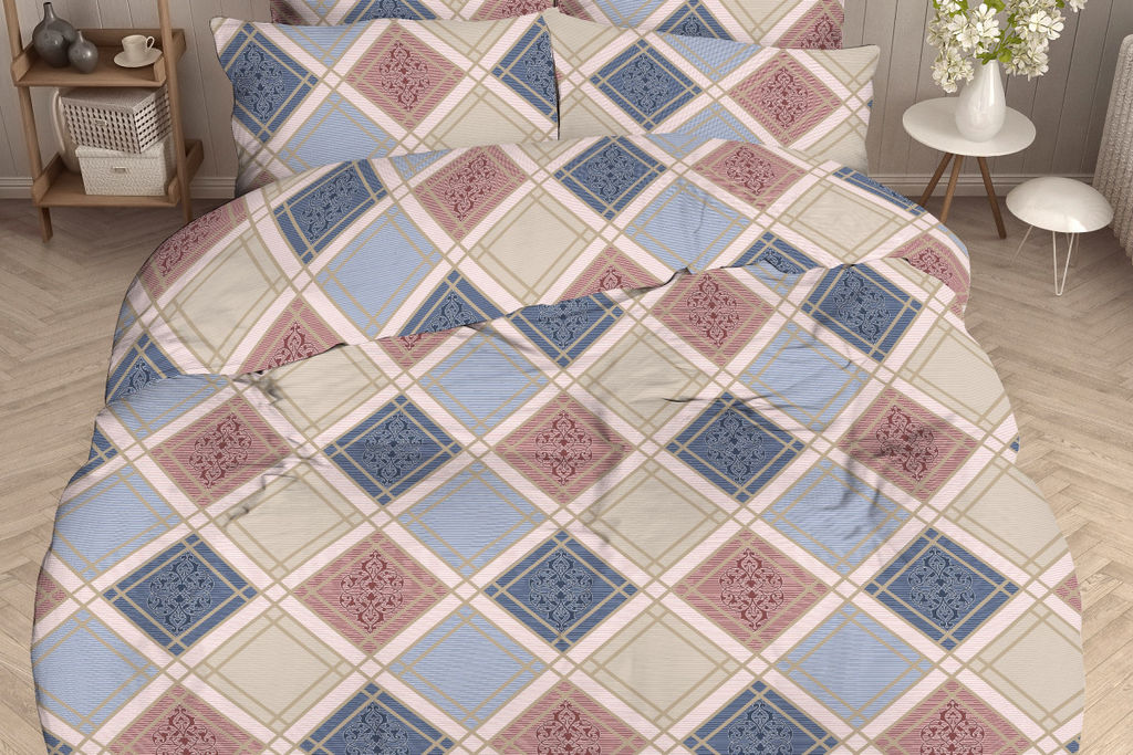 КПБ 2,0 сп бязь 120гр/м2 Текстильная коллекция (Оксфорд -2)