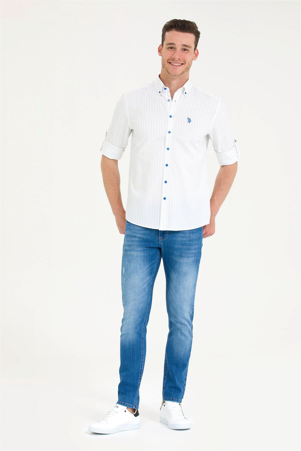 Мужские синие джинсы - U.s. polo assn фото 8