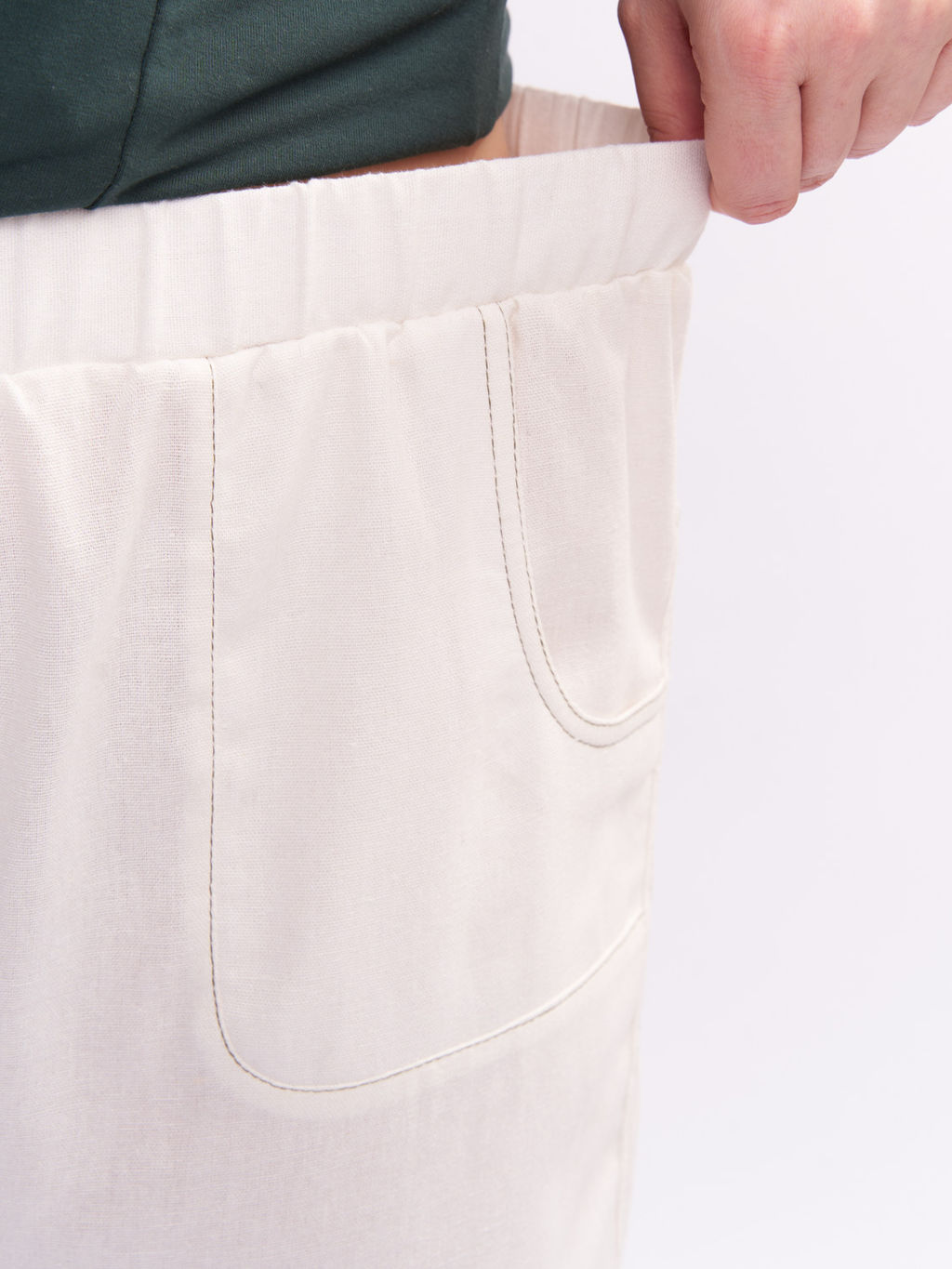 Брюки льняные BB31052WHT04