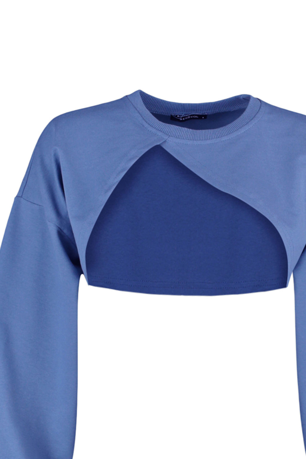 TRENDYOLMILLA Antrasit Asimetrik Super Crop Bisiklet Yaka Ince Orme Sweatshirt TWOAW23SW00531  фото 7