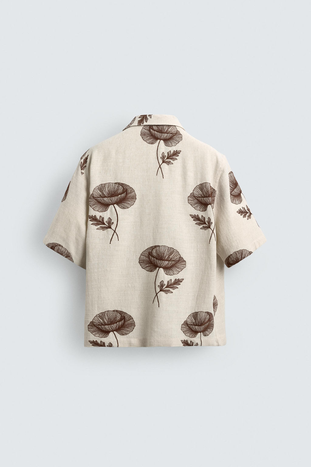 CAMISA BORDADO FLORAL / Crudo - Zara фото 8