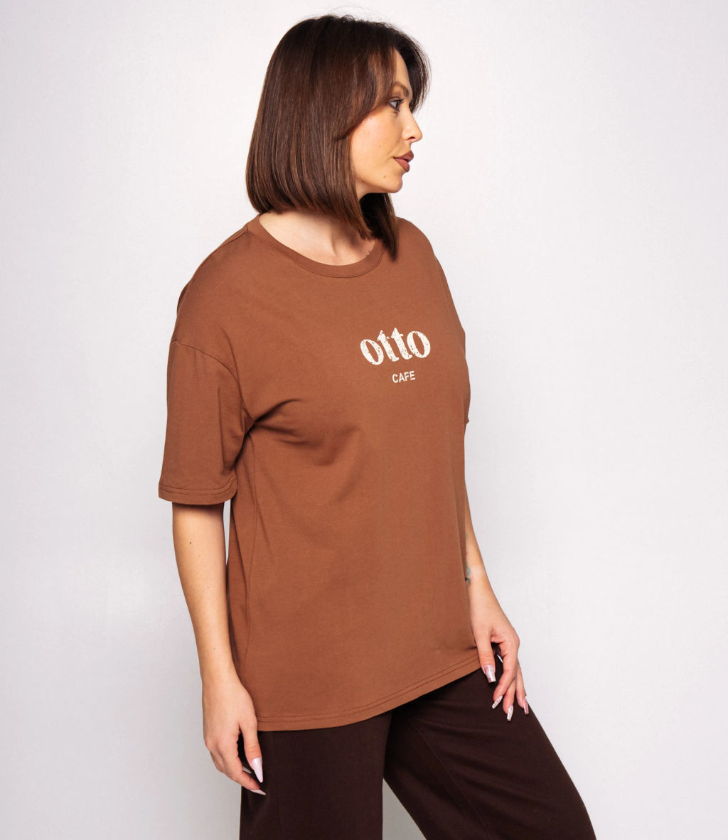 Футболка #КТ25061, коричневый