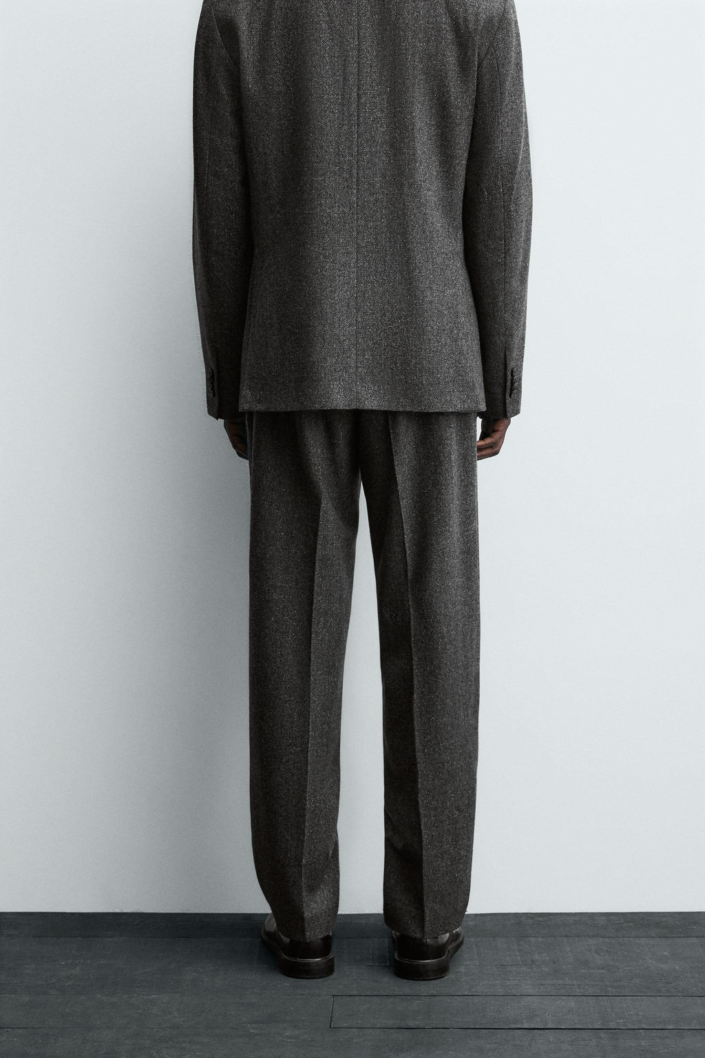 LIMITED EDITION WOOL TEXTURED SUIT TROUSERS - Zara фото 3