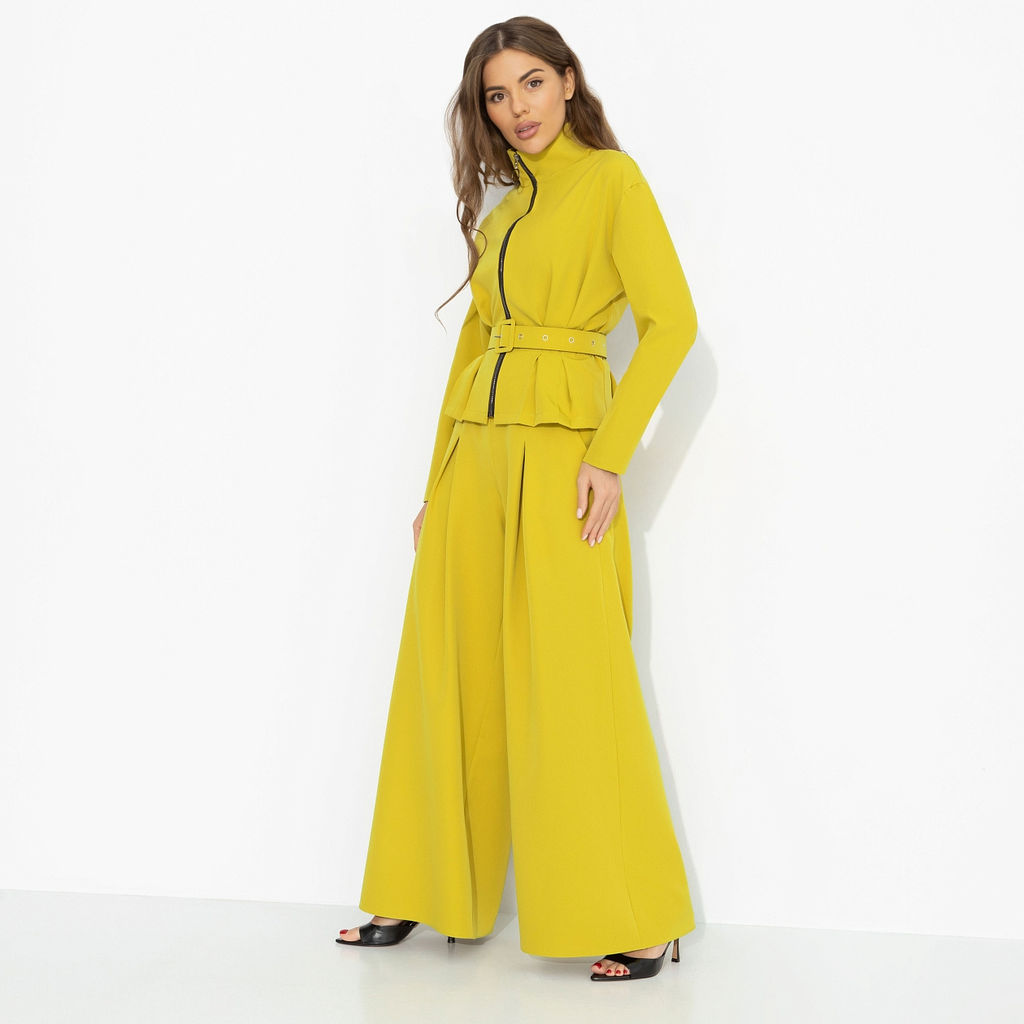 Брючный костюм дизайнерский, Так выглядит уверенность (милан, 2 в 1, с поясом) - Charutti фото 8