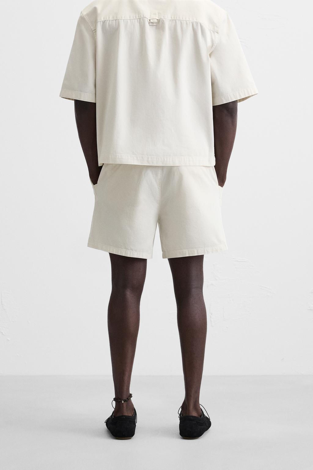 WASHED RELAXED FIT BERMUDA SHORTS - Zara фото 3