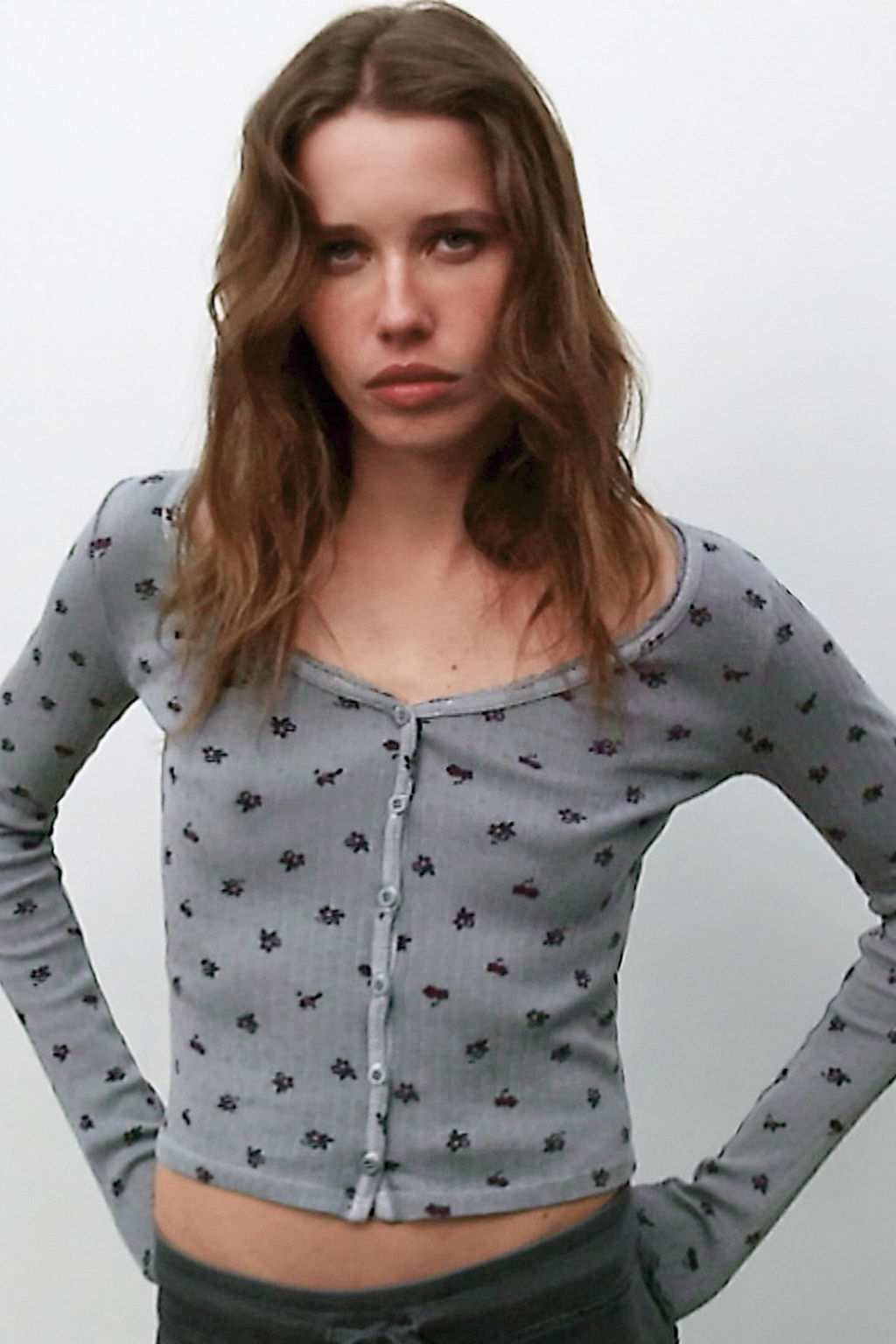 CHAQUETA POINTELLE FLORES / Gris - Zara фото 4