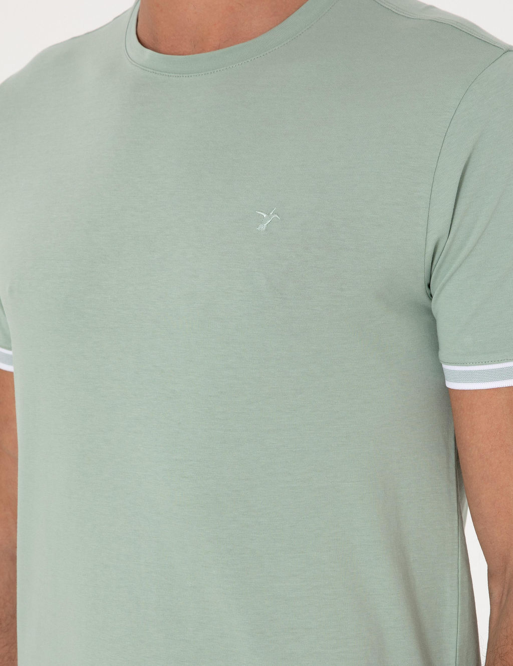 Mint Regular Fit %100 Pamuk Bisiklet Yaka T-shirt - Cacharel фото 7