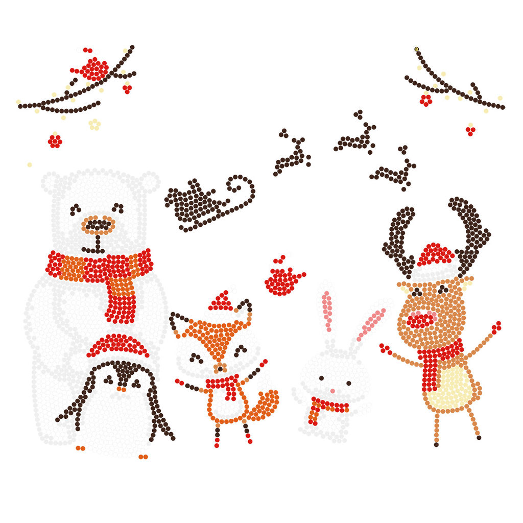 Кристальная (алмазная) мозаика ФРЕЯ ALBP-321 постер Лесные друзья 30 х 30 см