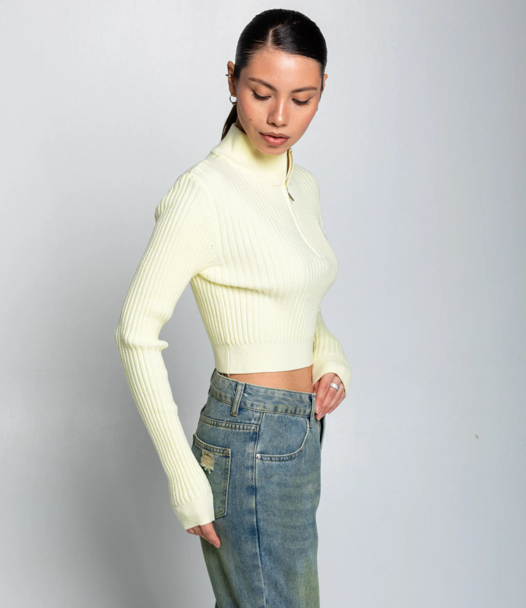 Джемпер #КТ1228, светло-жёлтый