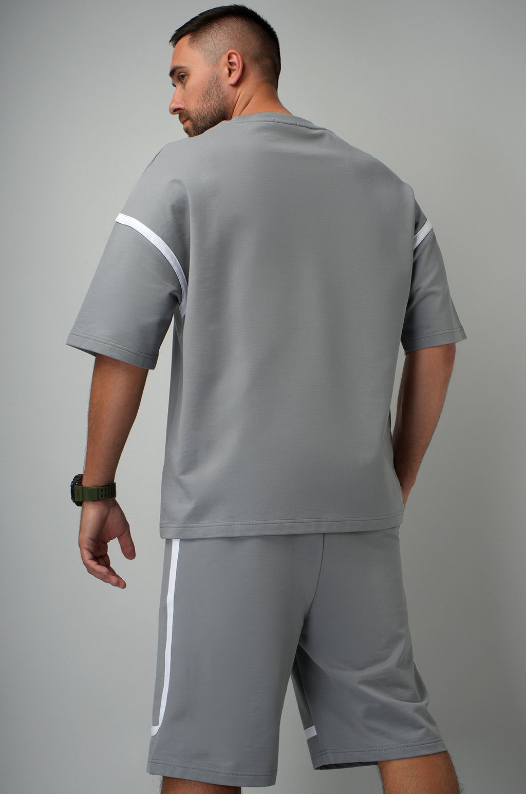 Мужской костюм оверсайз из футера двухнитки Happyfox - Happy fox фото 4