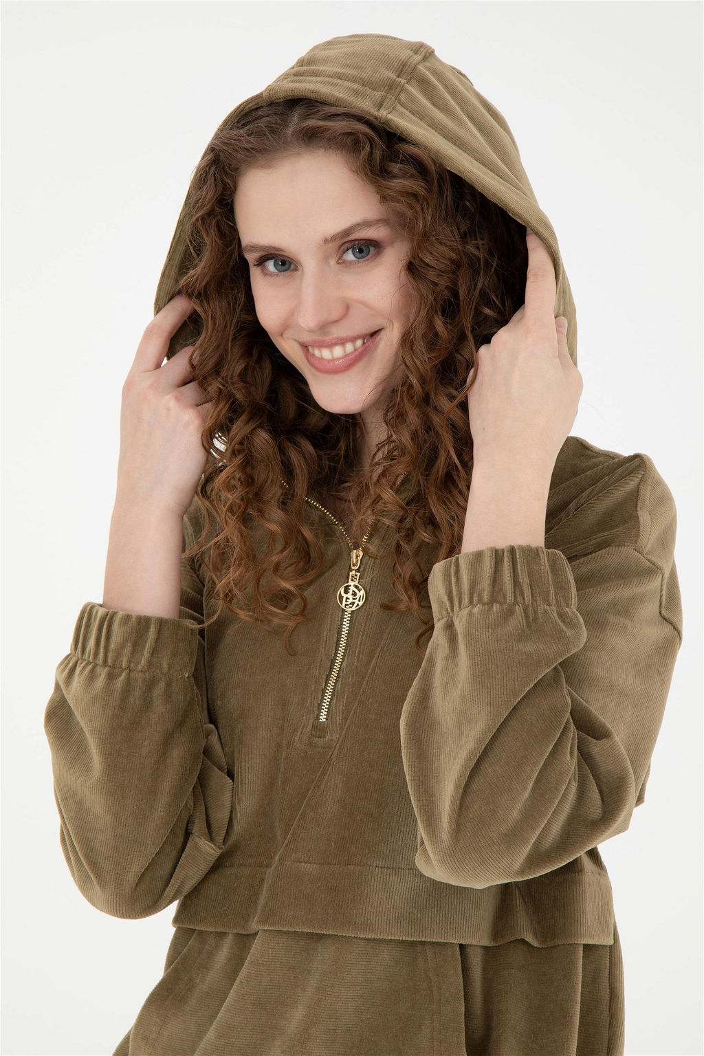 Женский свитшот цвета хаки - U.s. polo assn фото 2