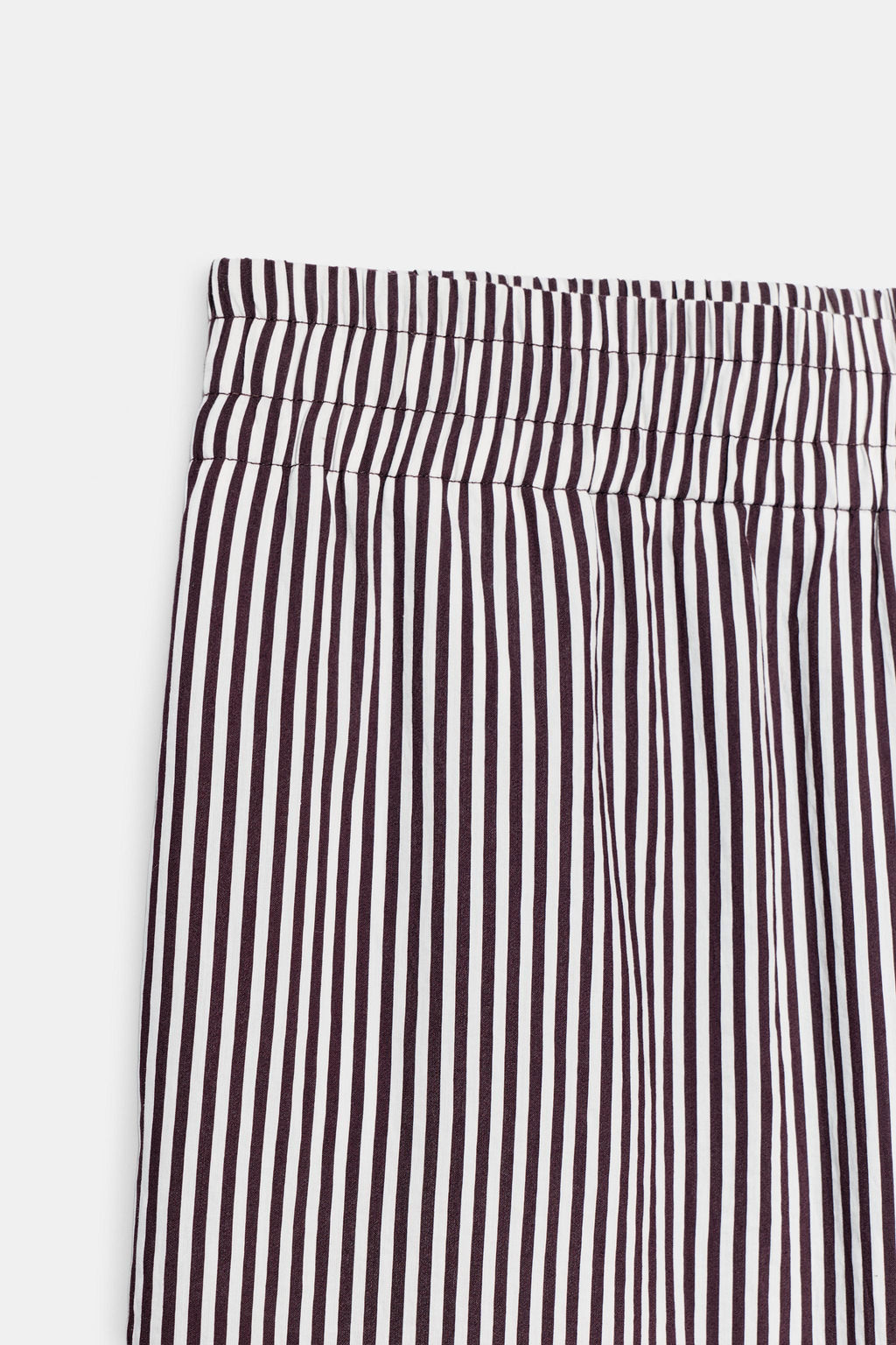 PANTAL?N ANCHO RAYAS / marron/blanco