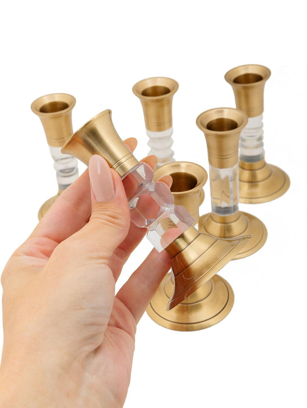 Подсвечник набор из 6-ти (полиш) № П736/2 - Ганг фото 8