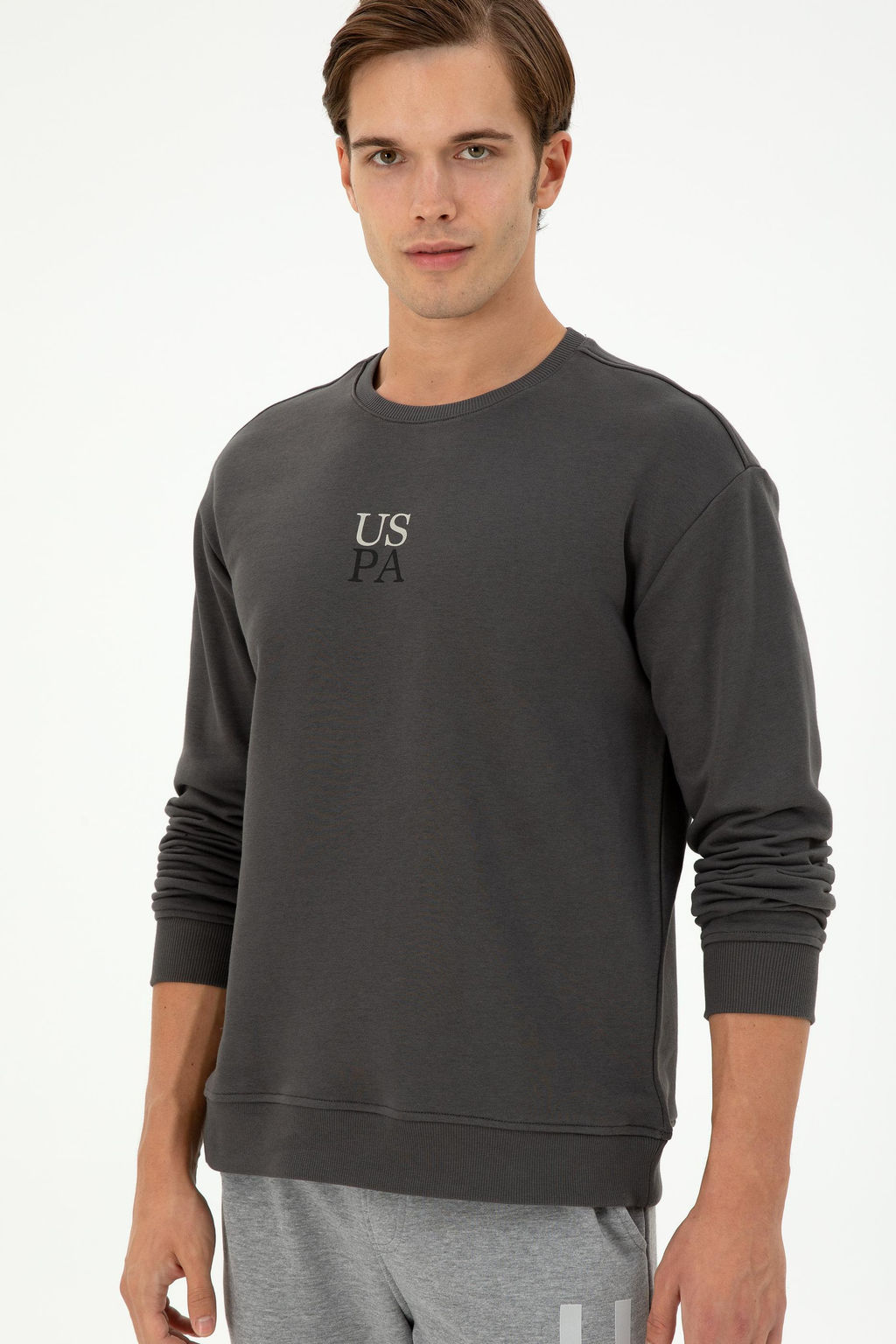 Erkek Antrasit Basic Sweatshirt
