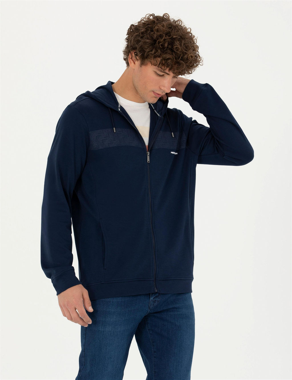 Lacivert Regular Fit Kap__onlu H_rka - Pierre cardin фото 3