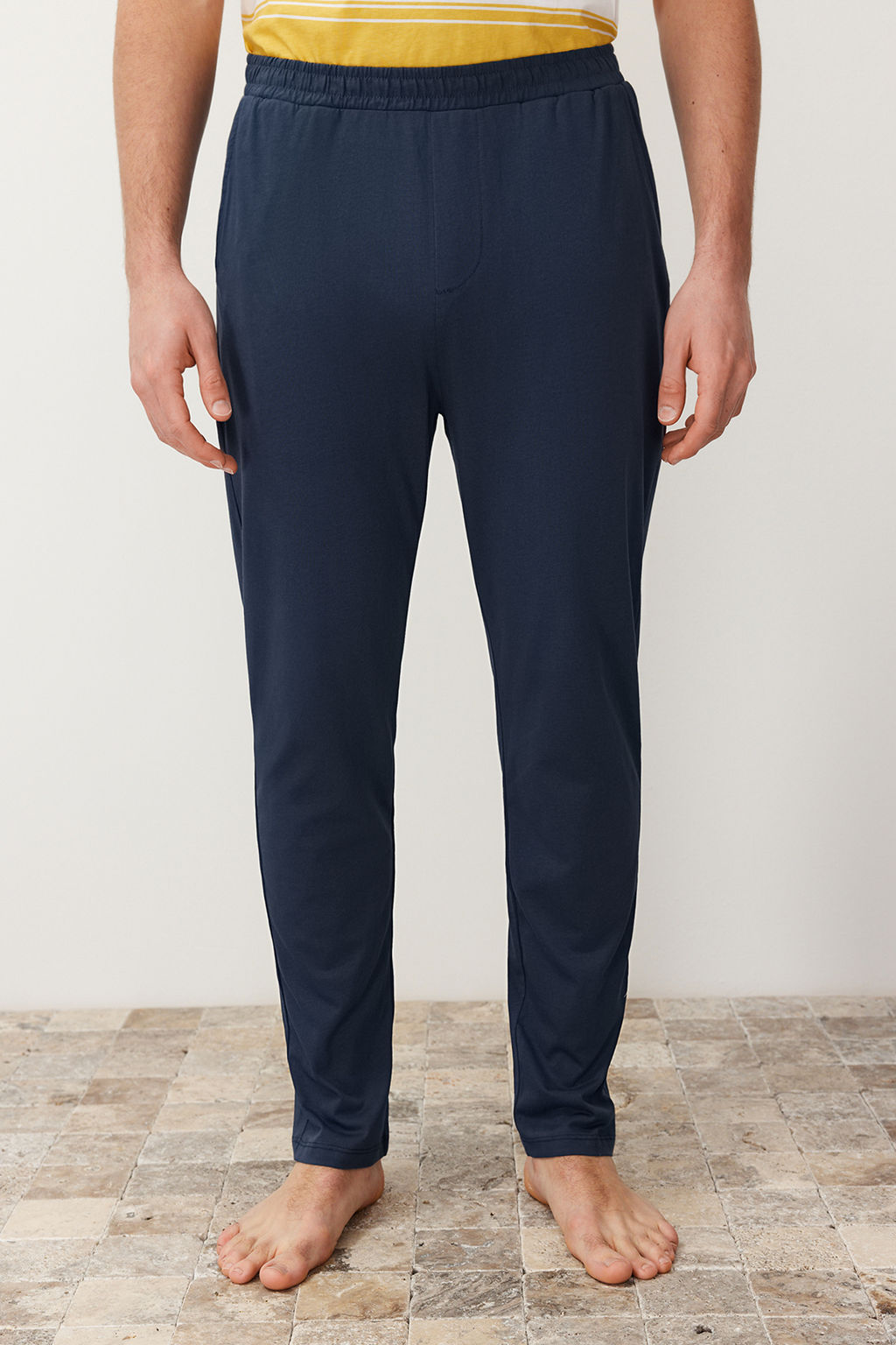 TRENDYOL MAN Sar? Regular Fit Cizgili Orme Pijama Tak?m? TMNSS24PT00041 - Trendyolmilla фото 13