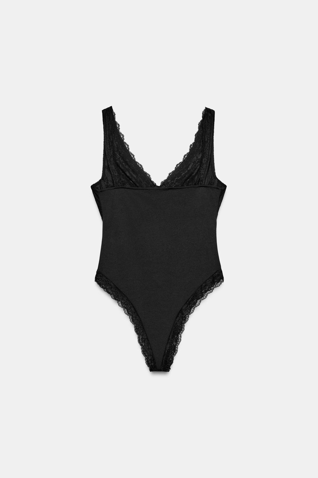 BODY COMBINADO ENCAJE / Negro