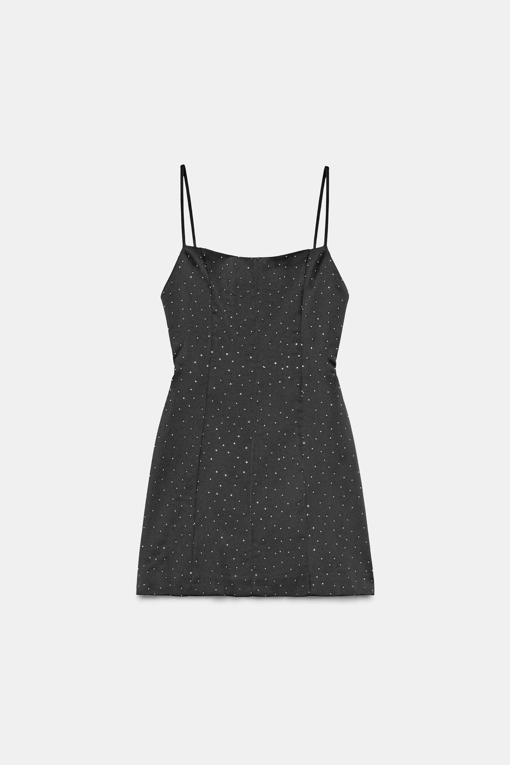 RHINESTONE SATIN MINI DRESS - Zara фото 4