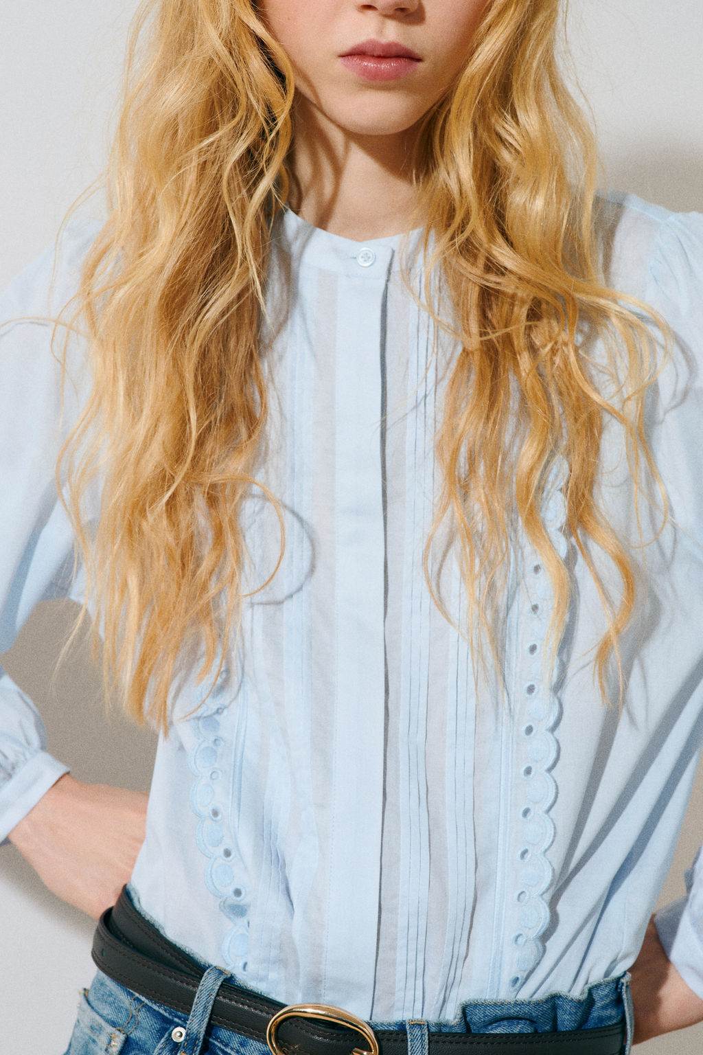 Blusa de algod?n con jaretas - H&m фото 3